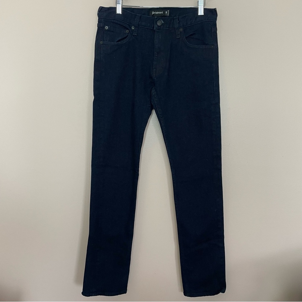 Betabrand Men's Dark Wash Slim Straight Denim Jeans Size 30